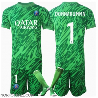 Billige Fotballdrakt Paris Saint-Germain Gianluigi Donnarumma #1 Keeper Replika Hjemmedraktsett Barn 2024-25 Kortermet (med bukser)